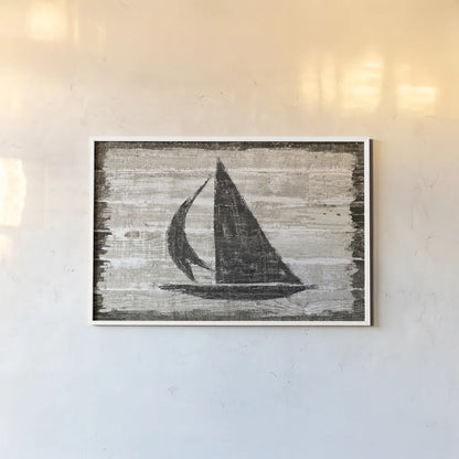 Driftwood Coast II by Sue Schlabach. shown as a paper print in a white frame. Available as a archival giclee rolled canvas, fine art paper, or poster print. SKU 48729i.