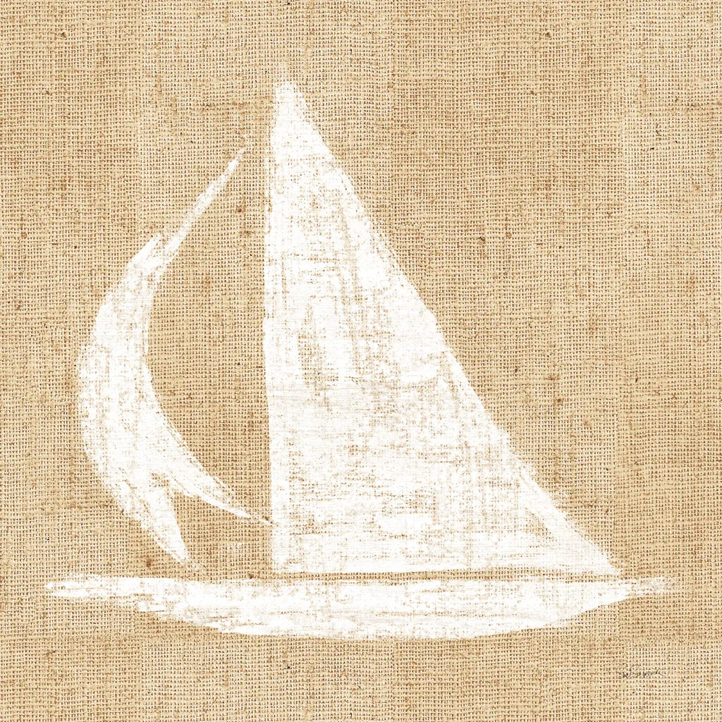Driftwood Coast II White Burlap by Sue Schlabach. SKU 61117a. Archival Giclee Fine art print for wall decor.