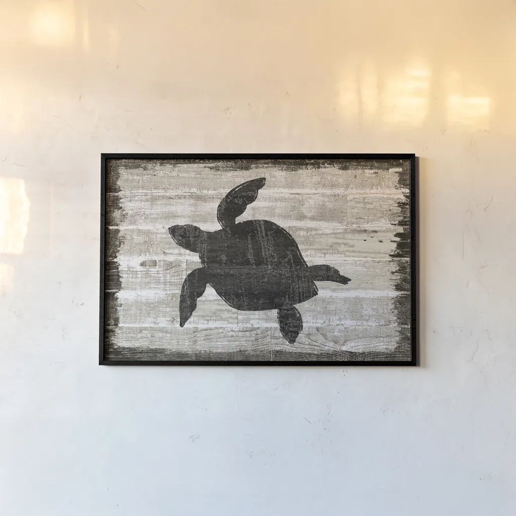 Driftwood Coast III by Sue Schlabach. shown as a paper print in a black flame. Available as a archival giclee rolled canvas, fine art paper, or poster print. SKU 48730i.