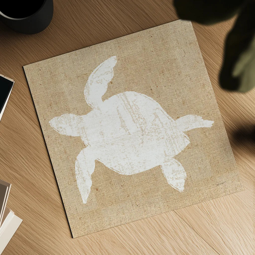 Driftwood Coast III White Burlap by Sue Schlabach. Shown as a detailed flat fine art print, highlighting archival giclee quality. Available as an archival giclee rolled canvas, fine art paper, or poster print. SKU 61118a.