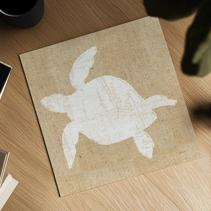 Driftwood Coast III White Burlap by Sue Schlabach. Shown as a detailed flat fine art print, highlighting archival giclee quality. Available as an archival giclee rolled canvas, fine art paper, or poster print. SKU 61118a.