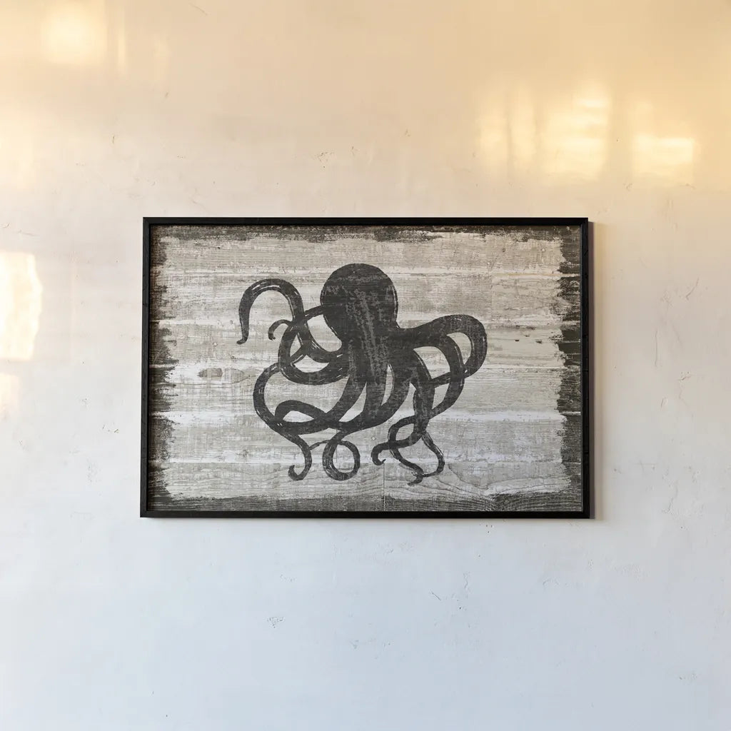 Driftwood Coast IV by Sue Schlabach. shown as a paper print in a black flame. Available as a archival giclee rolled canvas, fine art paper, or poster print. SKU 48731i.