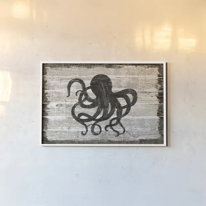 Driftwood Coast IV by Sue Schlabach. shown as a paper print in a white frame. Available as a archival giclee rolled canvas, fine art paper, or poster print. SKU 48731i.