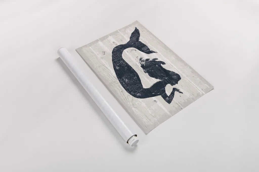 Driftwood Coast IX Blue by Sue Schlabach. shown as a rolled paper print. Available as archival giclee rolled canvas, fine art paper, or poster print. SKU 62606i.