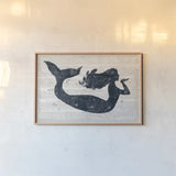 Driftwood Coast IX Blue by Sue Schlabach. shown as a paper print in a natural frame. Available as a archival giclee rolled canvas, fine art paper, or poster print. SKU 62606i.