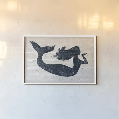 Driftwood Coast IX Blue by Sue Schlabach. shown as a paper print in a white frame. Available as a archival giclee rolled canvas, fine art paper, or poster print. SKU 62606i.