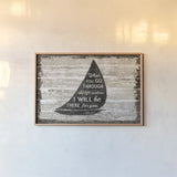 Driftwood Coast Scripture I by Sue Schlabach. shown as a paper print in a natural frame. Available as a archival giclee rolled canvas, fine art paper, or poster print. SKU 48732i.