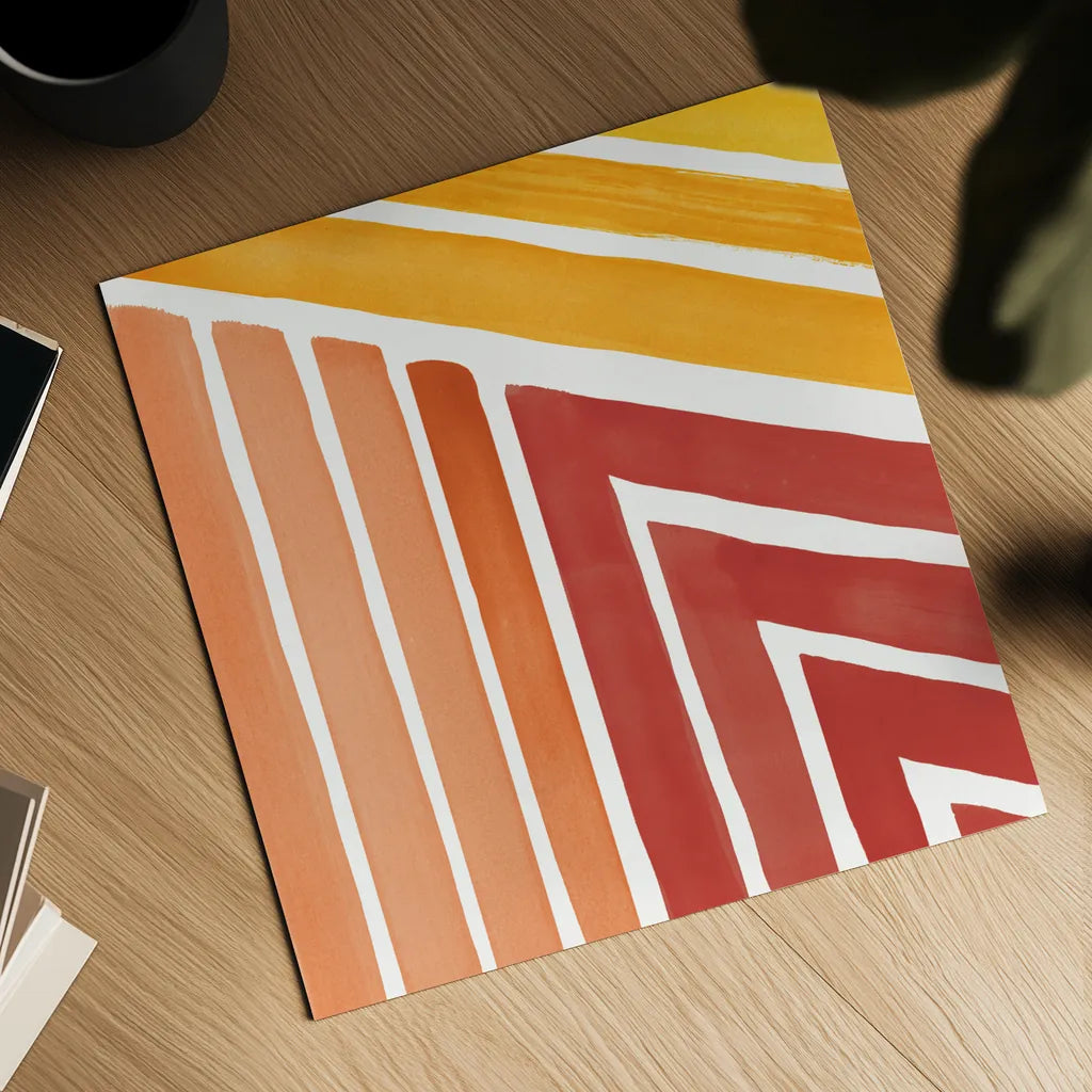 Fall Skatepark II by Sue Schlabach. Shown as a detailed flat fine art print, highlighting archival giclee quality. Available as an archival giclee rolled canvas, fine art paper, or poster print. SKU 70428a.