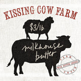Farm Linen Cow Black by Sue Schlabach. SKU 25093a. Archival Giclee Fine art print for wall decor.