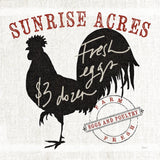 Farm Linen Rooster Black by Sue Schlabach. SKU 25096a. Archival Giclee Fine art print for wall decor.