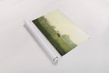 Farm Morning I by Sue Schlabach. shown as a rolled paper print. Available as archival giclee rolled canvas, fine art paper, or poster print. SKU 27056i.