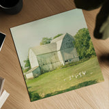 Farm Morning III Square by Sue Schlabach. Shown as a detailed flat fine art print, highlighting archival giclee quality. Available as an archival giclee rolled canvas, fine art paper, or poster print. SKU 27058a.