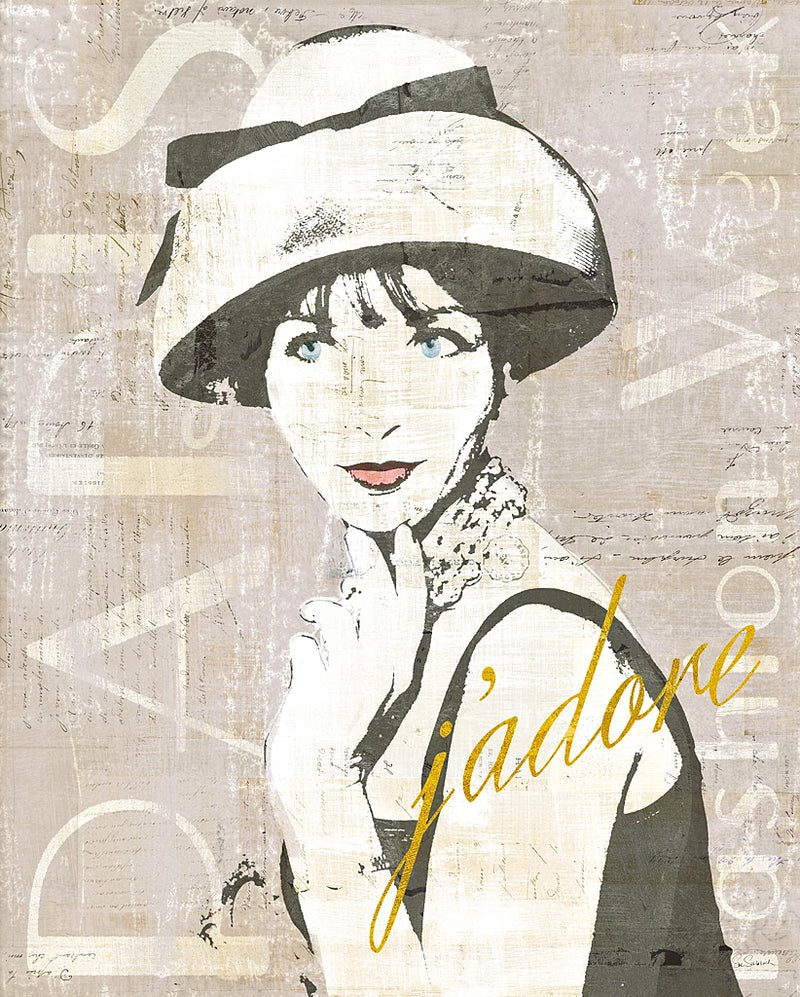 Fashion Week Paris Screenprint I by Sue Schlabach