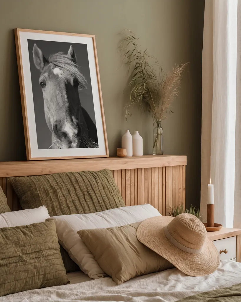 Feeding Time v2 by Sue Schlabach. shown as a paper print in a natural frame. Available as a archival giclee rolled canvas, fine art paper, or poster print. SKU 58272h.