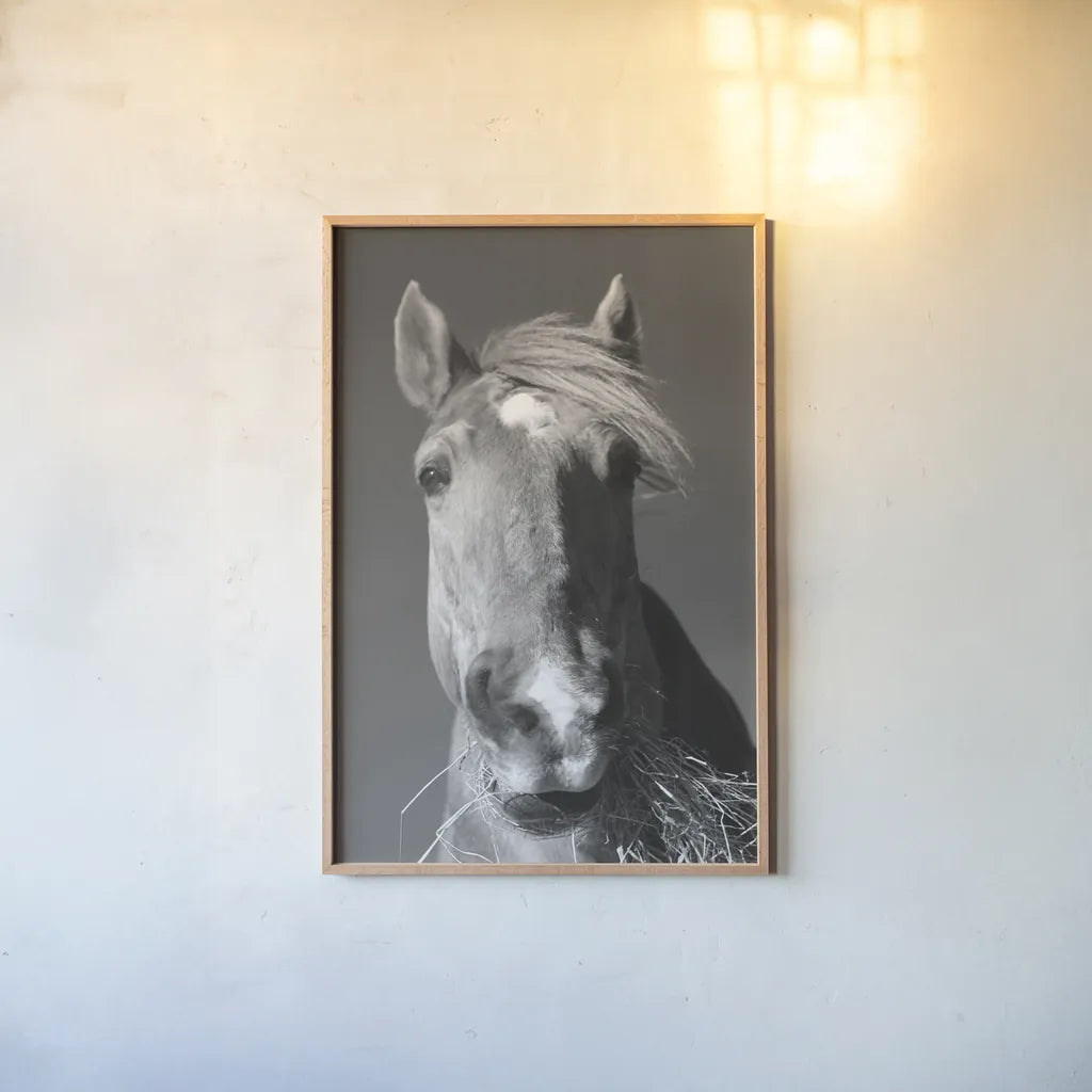 Feeding Time v2 by Sue Schlabach. shown as a paper print in a natural frame. Available as a archival giclee rolled canvas, fine art paper, or poster print. SKU 58272h.