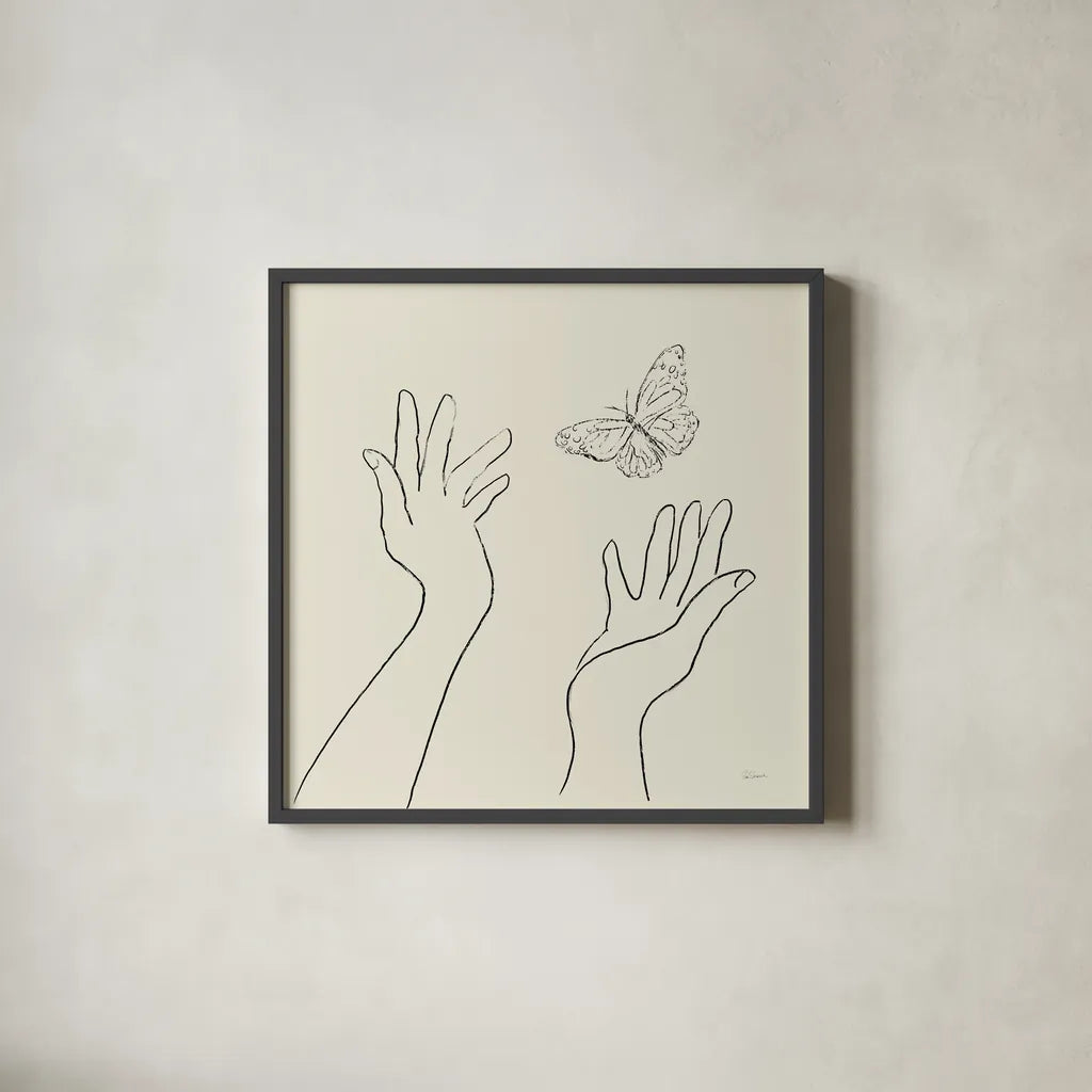 Feeling Free by Sue Schlabach. Shown in a sleek black glass frame for a contemporary gallery look. Available as an archival giclee rolled canvas, fine art paper, or poster print. SKU 70647a.