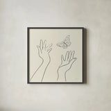 Feeling Free by Sue Schlabach. Shown in a sleek black glass frame for a contemporary gallery look. Available as an archival giclee rolled canvas, fine art paper, or poster print. SKU 70647a.