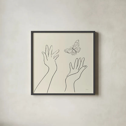 Feeling Free by Sue Schlabach. Shown in a sleek black glass frame for a contemporary gallery look. Available as an archival giclee rolled canvas, fine art paper, or poster print. SKU 70647a.