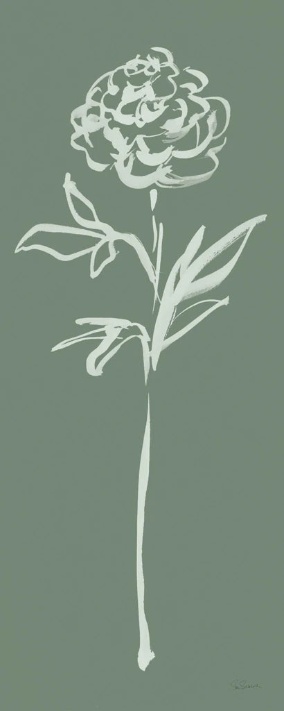 Floral Line II Green by Sue Schlabach
