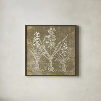 Flower Lines V by Sue Schlabach. Shown in a sleek black glass frame for a contemporary gallery look. Available as an archival giclee rolled canvas, fine art paper, or poster print. SKU 85671a.