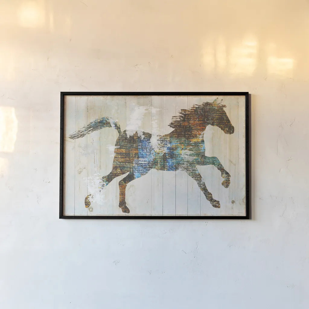 Free Spirit I by Sue Schlabach. shown as a paper print in a black flame. Available as a archival giclee rolled canvas, fine art paper, or poster print. SKU 36514i.