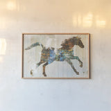 Free Spirit I by Sue Schlabach. shown as a paper print in a natural frame. Available as a archival giclee rolled canvas, fine art paper, or poster print. SKU 36514i.