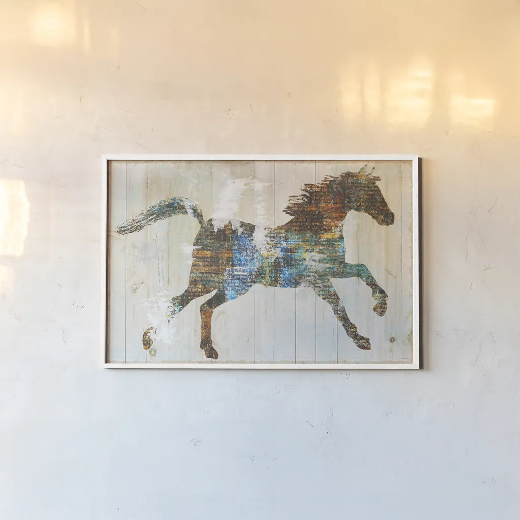 Free Spirit I by Sue Schlabach. shown as a paper print in a white frame. Available as a archival giclee rolled canvas, fine art paper, or poster print. SKU 36514i.