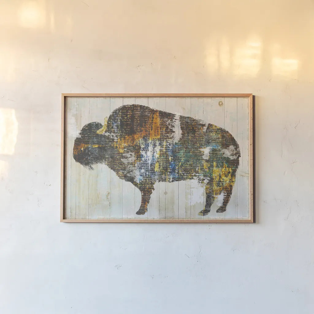 Free Spirit II by Sue Schlabach. shown as a paper print in a natural frame. Available as a archival giclee rolled canvas, fine art paper, or poster print. SKU 36515i.