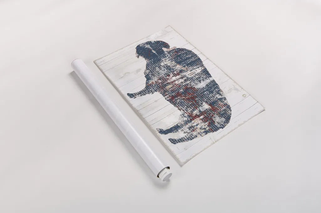 Free Spirit II Red White Blue by Sue Schlabach. shown as a rolled paper print. Available as archival giclee rolled canvas, fine art paper, or poster print. SKU 36801i.