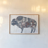 Free Spirit II Red White Blue by Sue Schlabach. shown as a paper print in a natural frame. Available as a archival giclee rolled canvas, fine art paper, or poster print. SKU 36801i.