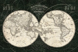French World Map I Black and White by Sue Schlabach. SKU 44666i. Archival Giclee Fine art print for wall decor.