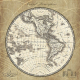 French World Map III by Sue Schlabach. SKU 13227a. Archival Giclee Fine art print for wall decor.