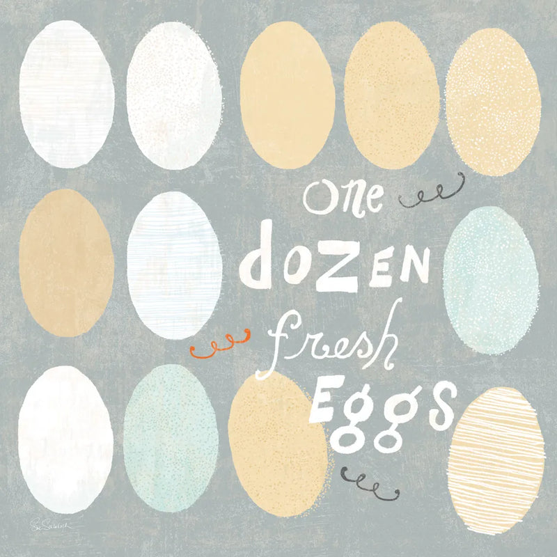 Fresh Eggs IV by Sue Schlabach. SKU 31010a. Archival Giclee Fine art print for wall decor.