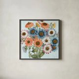 Fresh Midsummer I by Sue Schlabach. Shown in a sleek black glass frame for a contemporary gallery look. Available as an archival giclee rolled canvas, fine art paper, or poster print. SKU 55326a.