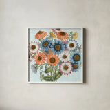 Fresh Midsummer I by Sue Schlabach. Shown in a crisp white glass frame for a clean and minimalist style. Available as an archival giclee rolled canvas, fine art paper, or poster print. SKU 55326a.