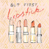 Geo Beauty and Sass II - Lipstick First by Sue Schlabach. SKU 39694a. Archival Giclee Fine art print for wall decor.