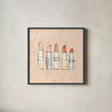 Geo Beauty and Sass II by Sue Schlabach. Shown in a sleek black glass frame for a contemporary gallery look. Available as an archival giclee rolled canvas, fine art paper, or poster print. SKU 39652a.