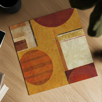 Geo Tea II by Sue Schlabach. Shown as a detailed flat fine art print, highlighting archival giclee quality. Available as an archival giclee rolled canvas, fine art paper, or poster print. SKU 4931a.