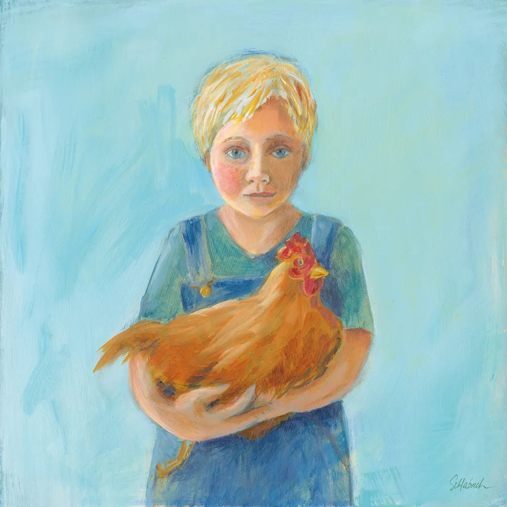 Georges Hen by Sue Schlabach. SKU 82697a. Archival Giclee Fine art print for wall decor.