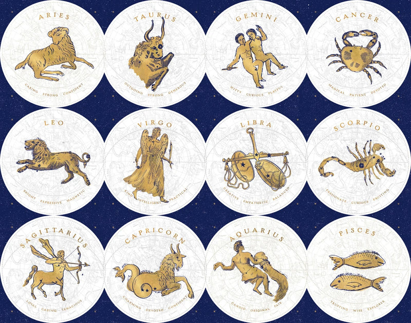 Gilded Zodiac Signs by Sue Schlabach