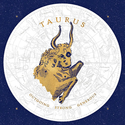 Gilded Zodiac Taurus by Sue Schlabach. SKU 18366a. Archival Giclee Fine art print for wall decor.
