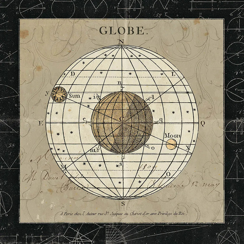 Globe by Sue Schlabach. SKU 14757a. Archival Giclee Fine art print for wall decor.