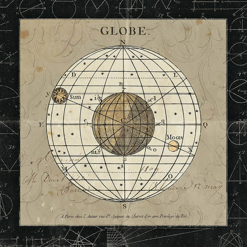 Globe by Sue Schlabach. SKU 14757a. Archival Giclee Fine art print for wall decor.