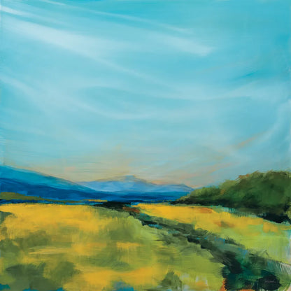 Golden Fields by Sue Schlabach. SKU 82699a. Archival Giclee Fine art print for wall decor.