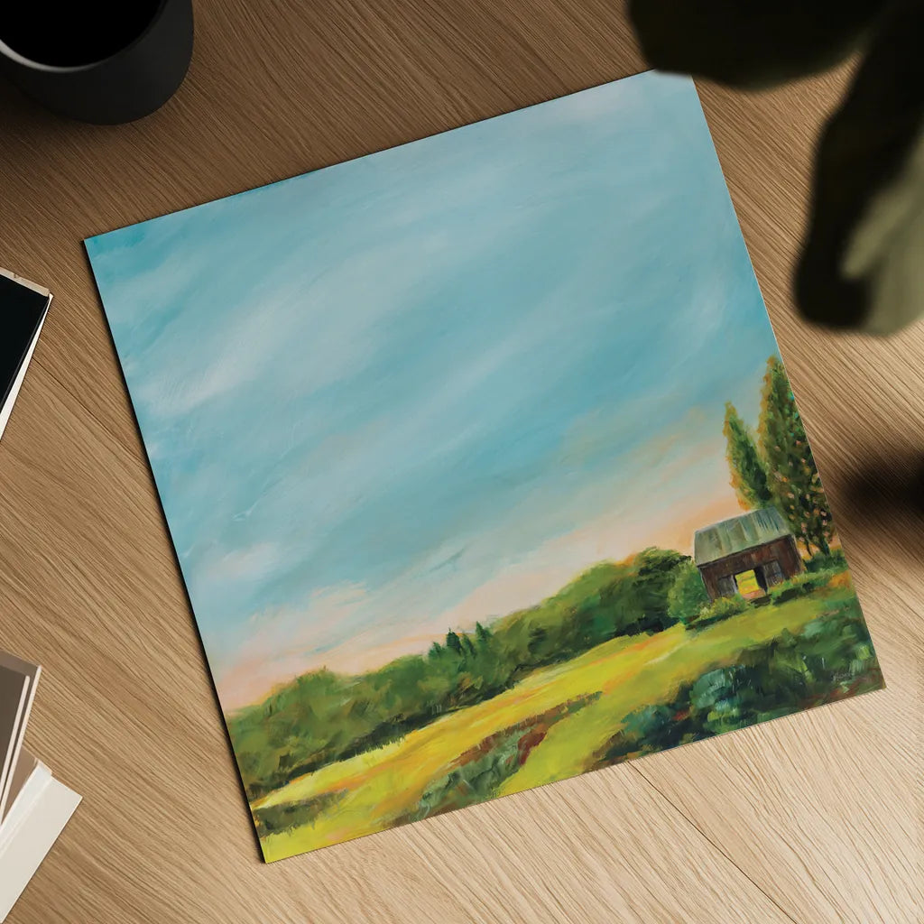 Golden Hour by Sue Schlabach. Shown as a detailed flat fine art print, highlighting archival giclee quality. Available as an archival giclee rolled canvas, fine art paper, or poster print. SKU 79250a.