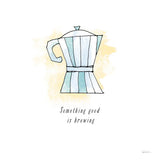 Good Brew I Black Text by Sue Schlabach. SKU 56994a. Archival Giclee Fine art print for wall decor.