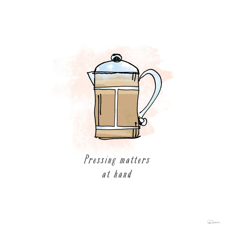 Good Brew IV Black Text by Sue Schlabach. SKU 56995a. Archival Giclee Fine art print for wall decor.