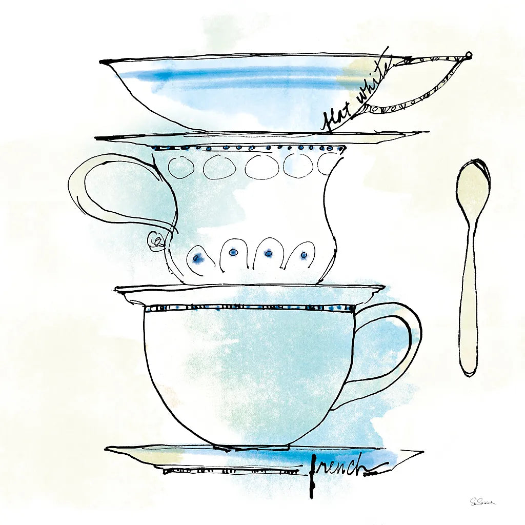 Good Brew VI by Sue Schlabach. SKU 25048a. Archival Giclee Fine art print for wall decor.