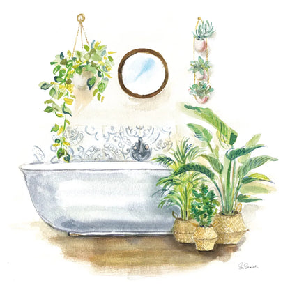 Greenery Bath Wood II by Sue Schlabach. SKU 62386a. Archival Giclee Fine art print for wall decor.