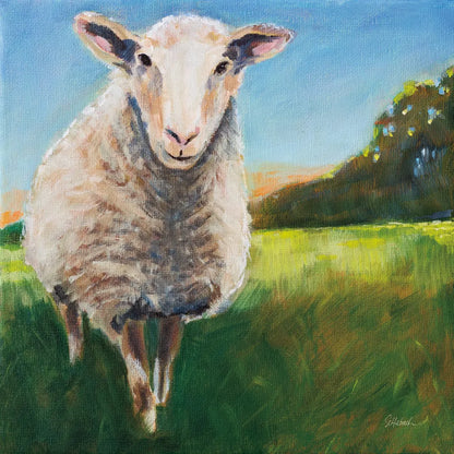 Head of the Flock by Sue Schlabach. SKU 89526a. Archival Giclee Fine art print for wall decor.